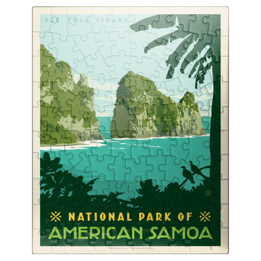 puzzleplate National Park of American Samoa, Vintage Poster 100 Jigsaw Puzzle