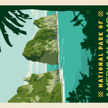 National Park of American Samoa, Vintage Poster 100 Jigsaw Puzzle 3D Modell