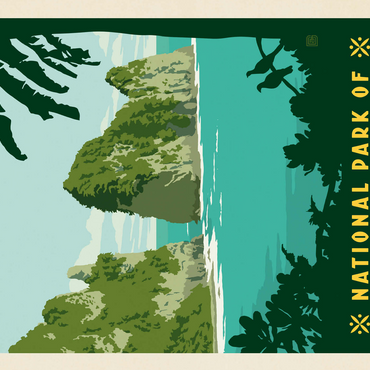 National Park of American Samoa, Vintage Poster 500 Jigsaw Puzzle 3D Modell