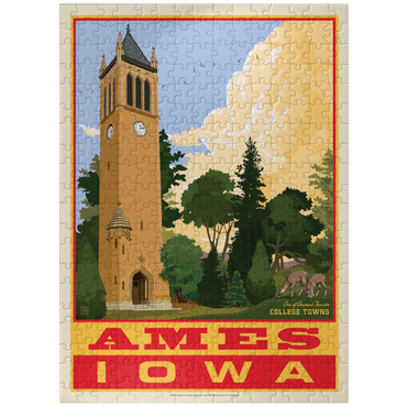 puzzleplate American College Towns: Ames, Iowa, Vintage Poster 300 Jigsaw Puzzle