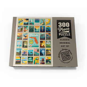 Florida: Multi-Image Print, Vintage Poster 300 Jigsaw Puzzle box view3