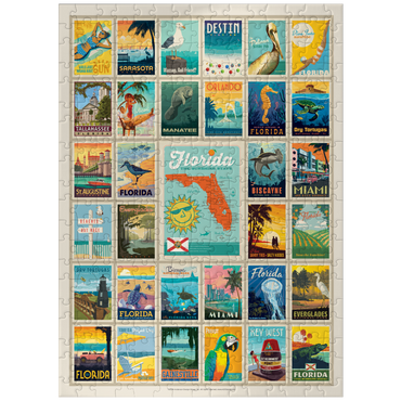puzzleplate Florida: Multi-Image Print, Vintage Poster 300 Jigsaw Puzzle