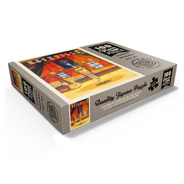 Nashville, TN: Grand Ole Opry (Mod Design), Vintage Poster 100 Jigsaw Puzzle box view1