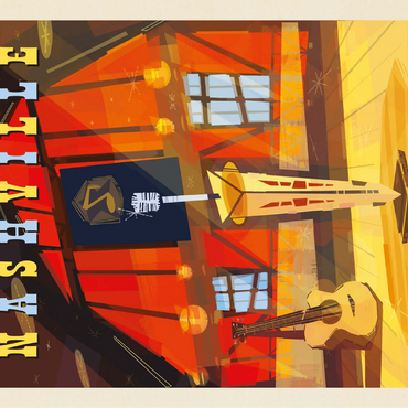 Nashville, TN: Grand Ole Opry (Mod Design), Vintage Poster 100 Jigsaw Puzzle 3D Modell