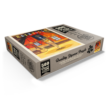 Nashville, TN: Grand Ole Opry (Mod Design), Vintage Poster 500 Jigsaw Puzzle box view1