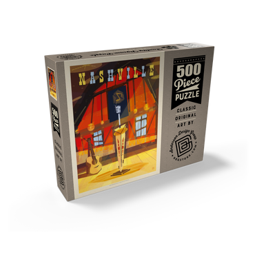 Nashville, TN: Grand Ole Opry (Mod Design), Vintage Poster 500 Jigsaw Puzzle box view2
