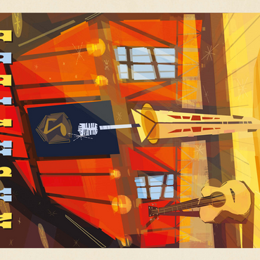 Nashville, TN: Grand Ole Opry (Mod Design), Vintage Poster 500 Jigsaw Puzzle 3D Modell