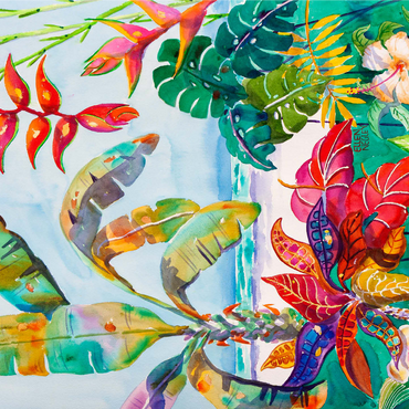 Florida Foliage - Watercolor Artwork 1000 Jigsaw Puzzle 3D Modell