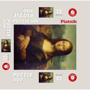 Piatnik: Mona Lisa 500 Jigsaw Puzzle box 3D Modell