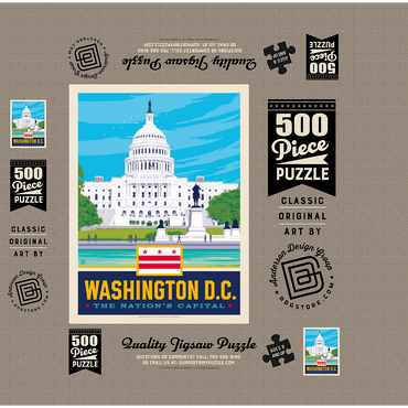 Washington, DC: State Pride 500 Jigsaw Puzzle box 3D Modell