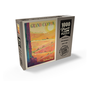 Grand Canyon National Park: Mule Train (Mod Design), Vintage Poster 1000 Jigsaw Puzzle box view2