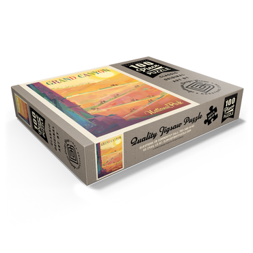 Grand Canyon National Park: Mule Train (Mod Design), Vintage Poster 100 Jigsaw Puzzle box view1