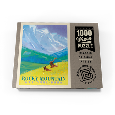 Rocky Mountain National Park (Mod Design, Vintage Poster 1000 Jigsaw Puzzle box view3