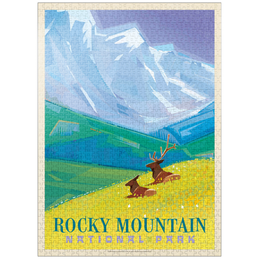 puzzleplate Rocky Mountain National Park (Mod Design, Vintage Poster 1000 Jigsaw Puzzle