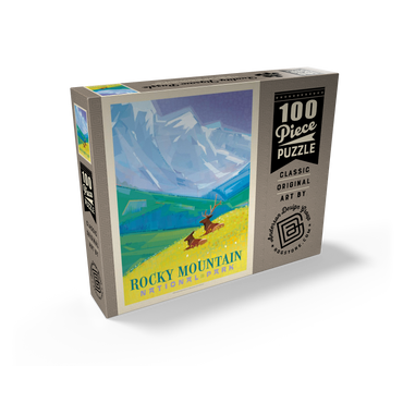 Rocky Mountain National Park (Mod Design, Vintage Poster 100 Jigsaw Puzzle box view2