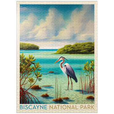 puzzleplate Biscayne National Park: Among The Mangroves, Vintage Poster 1000 Jigsaw Puzzle