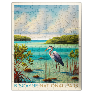 puzzleplate Biscayne National Park: Among The Mangroves, Vintage Poster 100 Jigsaw Puzzle