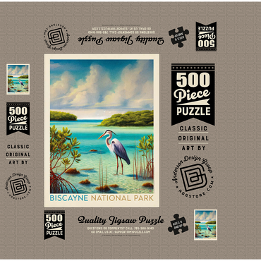 Biscayne National Park: Among The Mangroves, Vintage Poster 500 Jigsaw Puzzle box 3D Modell