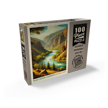 Black Canyon of the Gunnison National Park: Summer Splendor, Vintage Poster 100 Jigsaw Puzzle box view2
