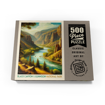 Black Canyon of the Gunnison National Park: Summer Splendor, Vintage Poster 500 Jigsaw Puzzle box view3
