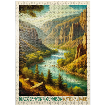 puzzleplate Black Canyon of the Gunnison National Park: Summer Splendor, Vintage Poster 500 Jigsaw Puzzle