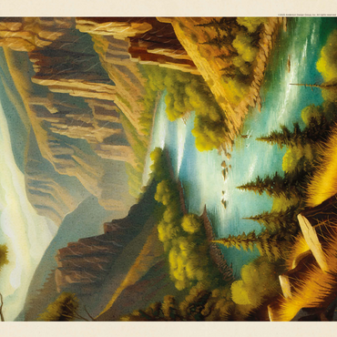 Black Canyon of the Gunnison National Park: Summer Splendor, Vintage Poster 500 Jigsaw Puzzle 3D Modell