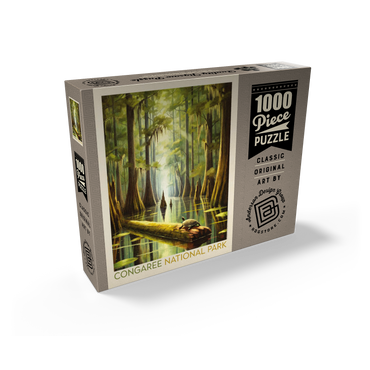 Congaree National Park: Turtle Time, Vintage Poster 1000 Jigsaw Puzzle box view2