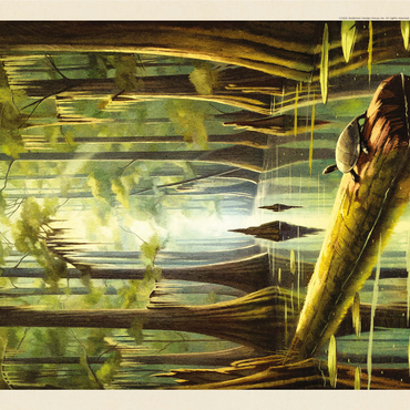 Congaree National Park: Turtle Time, Vintage Poster 1000 Jigsaw Puzzle 3D Modell