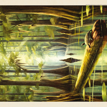 Congaree National Park: Turtle Time, Vintage Poster 100 Jigsaw Puzzle 3D Modell