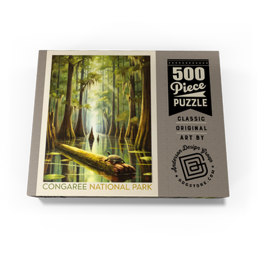 Congaree National Park: Turtle Time, Vintage Poster 500 Jigsaw Puzzle box view3