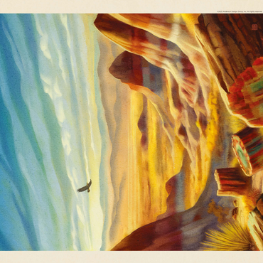 Petrified Forest National Park: Windswept Wonders, Vintage Poster 500 Jigsaw Puzzle 3D Modell