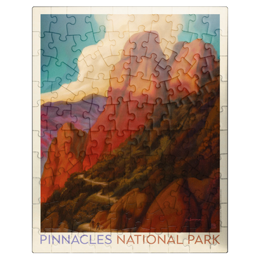 puzzleplate Pinnacles National Park, Vintage Poster 100 Jigsaw Puzzle