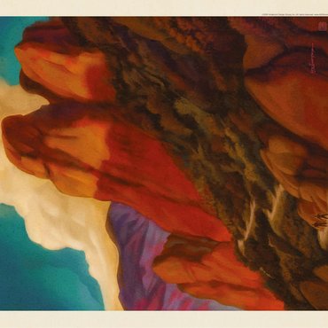 Pinnacles National Park, Vintage Poster 100 Jigsaw Puzzle 3D Modell