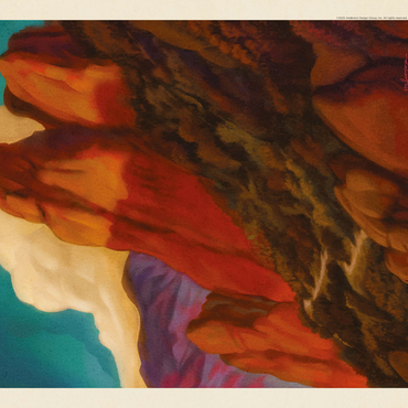 Pinnacles National Park, Vintage Poster 500 Jigsaw Puzzle 3D Modell