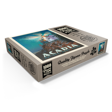 Acadia National Park: Lighthouse At Night, Vintage Poster 1000 Jigsaw Puzzle box view1