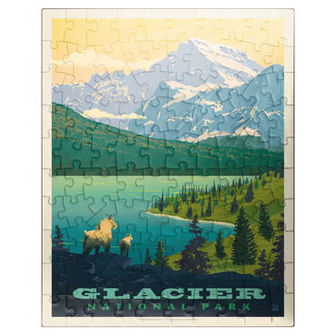 puzzleplate Glacier National Park: Grand Overlook, Vintage Poster 100 Jigsaw Puzzle