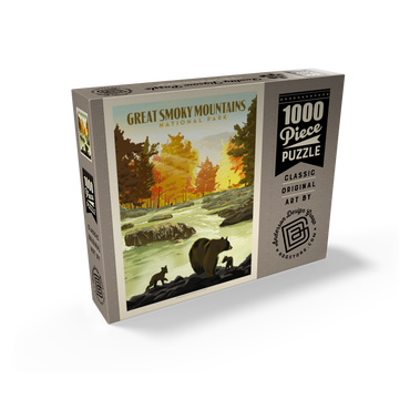 Great Smoky Mountains National Park: Play Time, Vintage Poster 1000 Jigsaw Puzzle box view2