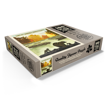 Great Smoky Mountains National Park: Play Time, Vintage Poster 100 Jigsaw Puzzle box view1