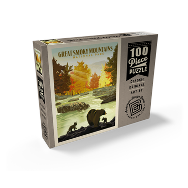Great Smoky Mountains National Park: Play Time, Vintage Poster 100 Jigsaw Puzzle box view2