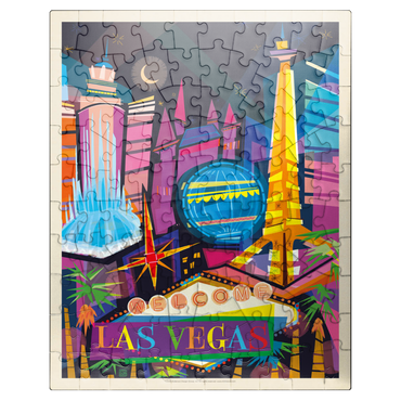 puzzleplate Las Vegas Neon (Mod Design), Vintage Poster 100 Jigsaw Puzzle