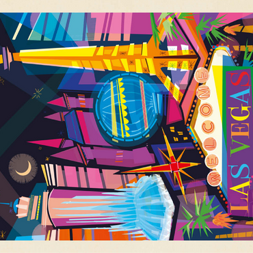 Las Vegas Neon (Mod Design), Vintage Poster 100 Jigsaw Puzzle 3D Modell