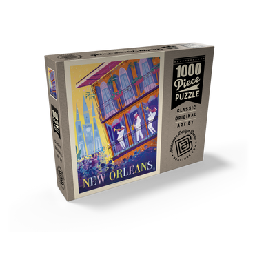 New Orleans: Dancing In The Street (Mod Design), Vintage Poster 1000 Jigsaw Puzzle box view2
