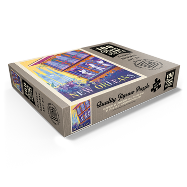 New Orleans: Dancing In The Street (Mod Design), Vintage Poster 100 Jigsaw Puzzle box view1