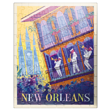 puzzleplate New Orleans: Dancing In The Street (Mod Design), Vintage Poster 100 Jigsaw Puzzle