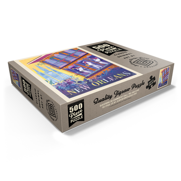 New Orleans: Dancing In The Street (Mod Design), Vintage Poster 500 Jigsaw Puzzle box view1