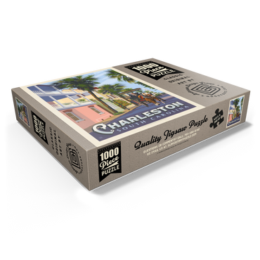 Charleston, SC: Street Scene, Vintage Poster 1000 Jigsaw Puzzle box view1