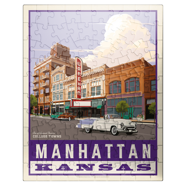 puzzleplate American College Towns: Manhattan, Kansas, Vintage Poster 100 Jigsaw Puzzle