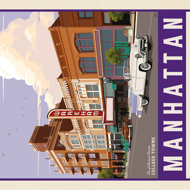 American College Towns: Manhattan, Kansas, Vintage Poster 100 Jigsaw Puzzle 3D Modell