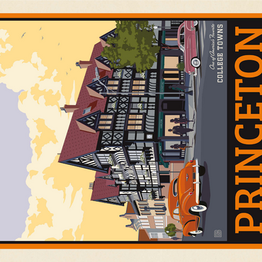 American College Towns: Princeton, New Jersey, Vintage Poster 1000 Jigsaw Puzzle 3D Modell