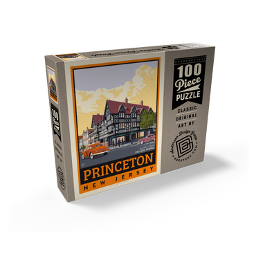 American College Towns: Princeton, New Jersey, Vintage Poster 100 Jigsaw Puzzle box view2